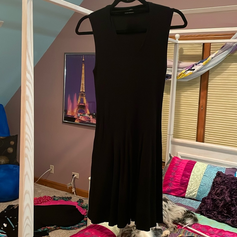 CLUB MONACO black sweater material mini dress, size small